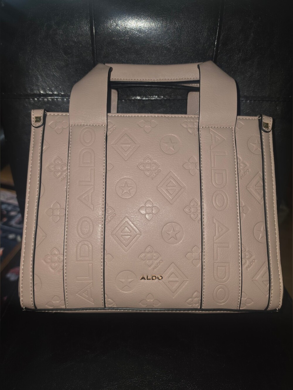 Aldo Blush Pink Embossed Tote with Top Handles/Shoulder Strap